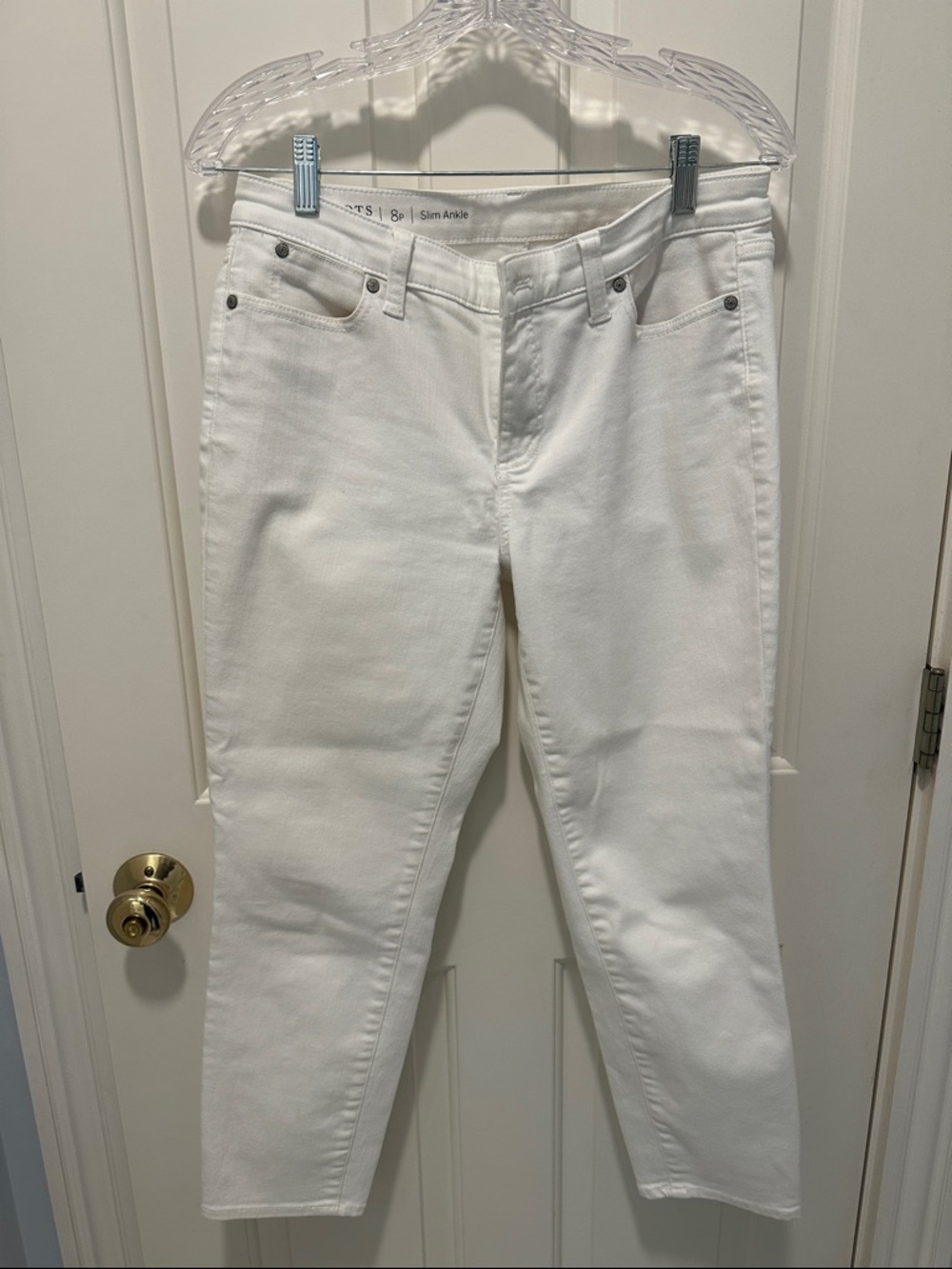 Talbots Slim White Ankle Jeans - Slim Ankle Fit